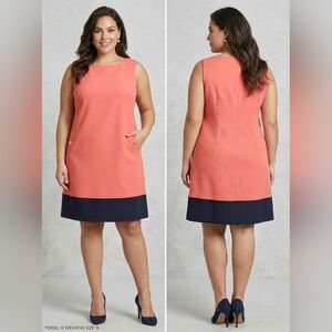 Tommy Hilfiger Women's Color Block Crepe Sheath Dress